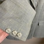 Lands' End  linen rayon blazer jacket Blue/tan women’s 10 Photo 6