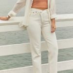 Abercrombie & Fitch Abercrombie 90s Straight High Rise Jeans Cream/Off-White Photo 0