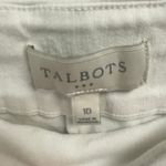 Talbots  Size 10 White Cropped Stretch Pants Dressy Casual Spring Photo 3