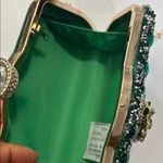 Elegant Green Crystal Clutch with Gold Chain Photo 6
