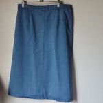 Velvet Heart  Vintage Button Up Blue Midi A-Line Skirt Size L Photo 1
