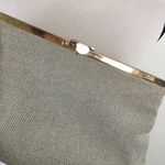 Vintage Crossbody Woven Metallic Gold Cream Crossbody Purse Convertible Clutch Photo 4