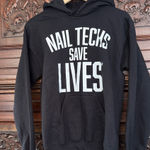 Gildan  Black Heavy Blend Hoodie small 
Nail Techs Save Lives cotton poly blend Photo 0