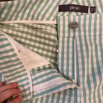 Per Se Light Grey and Mint Green Checked Straight Leg Pants Photo 4