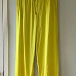 ZARA NWOT••Satin Effects electric yellow flowy pants•Sz XS Photo 0