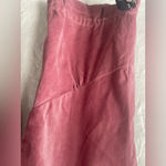 Moiselle dusty rose velvety hot pants, gold sailor buttons, floral ties; size 2 Pink Photo 2