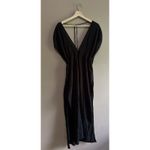 Kona Sol Sz Medium Gauzy Black 100% Cotton Dress Back Tie Swimsuit Coverup Beach Photo 6