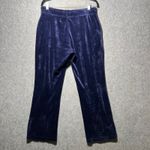 Gloria Vanderbilt Navy Blue Velour Flare Lounge Pants Drawstring Size Medium Photo 7
