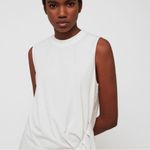 ALL SAINTS pleated duma white sleeveless t shirt. Photo 4
