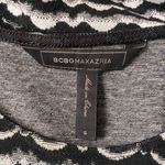 BCBGMAXAZRIA Black & White Knit Peplum Tank Top Photo 9