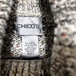  Chicos  sz 3/XL cowl neck sweater Silk Blend Beige Oatmeal Marled Photo 3
