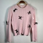 Olive Avenue Pink Romantic Bow Sweater Woman’s Size L Size L Photo 0