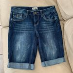 Earl Jean EUC Mid Rise Cuffed Bermuda Jean Shorts Photo 2