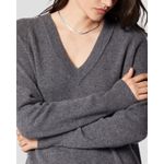 Equipment  Madalene Heather Gray 100% Cashmere V-Neck Pullover Sweater Size M Photo 1
