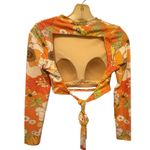 WET Retro Floral Bathing Suit Long Sleeve Top nwt Photo 2