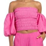 Young Fabulous and Broke  Tropical Pink Off Shoulder Yacht Top Photo 0