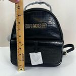 Love moschino NEW Backpack Black Faux Leather Croc-Effect Bag Photo 8