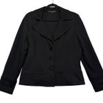 Harvé Benard HARVE BENARD Womens Black Blazer Jacket XL Button Up Collar Long Sleeve Stretch Photo 0