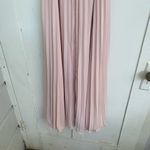 ASOS Size 10P pleated maxi dress tie wrap waist Blush Pink Bridesmaid Formal Photo 11