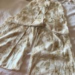 LUXMI linen tropical flower wide‎ leg pants White Photo 0