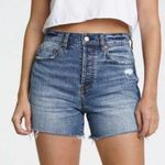 Daze Distressed High Waisted Denim Shorts Blue Size 28 Photo 0