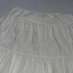 Arizona Jeans Y2K Vintage Low Rise L White Sequin Embellished Knee Length‎ Skirt Photo 4