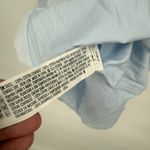 English Factory Light Blue Pinstripe Off Shoulder Button Down Shirt Dress Photo 4