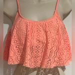 Xhilaration ‎ Melon Coral Crochet Adjustable Straps Bikini Top Women’s Large Photo 2