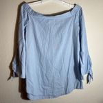 Free People ‎ Show Some Shoulder Top Blue Photo 10