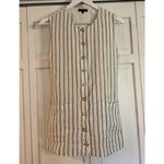 Quince  NWOT 100% linen striped longline vest xs Photo 2