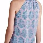 HD in Paris ANTHROPOLOGIE x  100% Silk Panorama Tank Top Lilac Teal Boho Size 10 Photo 1