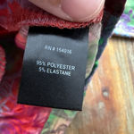 Women's Caleaas Top Petite XL Red Green Tie Photo 7