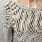 Theory Open Knit Po Arshan Sweater Oatmeal Melange Medium Photo 2