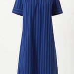 Anthropologie  HD in Paris Cerulean Blue Striped Shift Dress pockets size 00 Photo 0