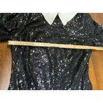 Venus  Sequins Dress Women Small Black Neutral Preppy Dark Academia Halloween Photo 3
