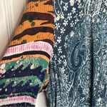 Free People Movement Sz L Mix Print Hooded Swing Top Cropped Long Sleeves Photo 4
