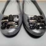 Calvin Klein  Lindsay Embellished Metallic Ballet Flats Womens Size 9M Anthracite Photo 1