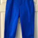 st. john's bay St John’s Bay Capris Pants Blue with some stretch 98% Cotton 2% Spandex Size 4P‎ Photo 0
