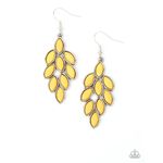 Paparazzi Flamboyant Foliage Yellow Earrings (146) Photo 1