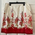 Liz Claiborne  Skirt size 16 so beautiful color red and white zipper on the side Photo 2