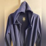 Lucky Brand Lotus hooded belted jingo wrap cardigan navy blue Large Photo 3