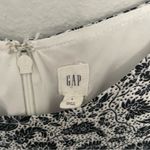 Gap  Flowy Floral Mini Dress with Waist Tie Blue & Black Photo 2