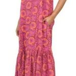 House of Harlow 1960 Jackie Boho Dress Flutter Sleeve Midi L Pink Size L Photo 0