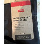 Levi's Womens Casual Pants Size 33 Black Twill Pockets High Rise Mom Straight NWT Photo 1