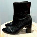 Nasty Gal Croc Embossed Block Heel Meadow 2 Ankle Boots Size 8 Photo 0