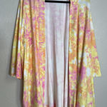 Isaac Mizrahi  Live Size 3X Colorful Tie Dye Open Cardigan‎ Pockets Hippie Boho Photo 0
