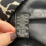 Tibi  Animal Print Leather‎ Panel Dress Black Cream Size US 2 Photo 10