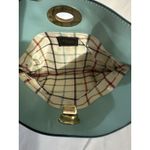 Coach YTK Madeline Fold Over Clutch with a Kisslock Coin Purse Teal Lambskin Photo 4