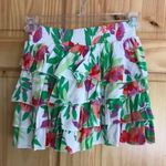 Aeropostale floral tiered ruffled gauzy lightweight mini skirt size S Photo 2