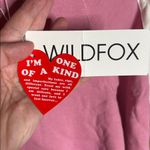 Wildfox NWT  Homestead Stripes Sweatshirt Orchid Smoke Size Small Oversized Photo 7